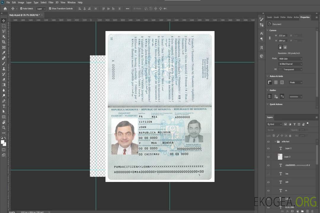 Passeport Moldavie version 3 template Passeport Moldavie version 3 template